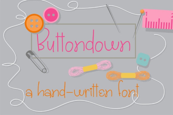Buttondown Handwritten Font for Crafters & Sellers