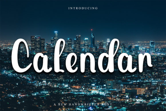 Calendar: A Playful Handwritten Font for Authentic Branding
